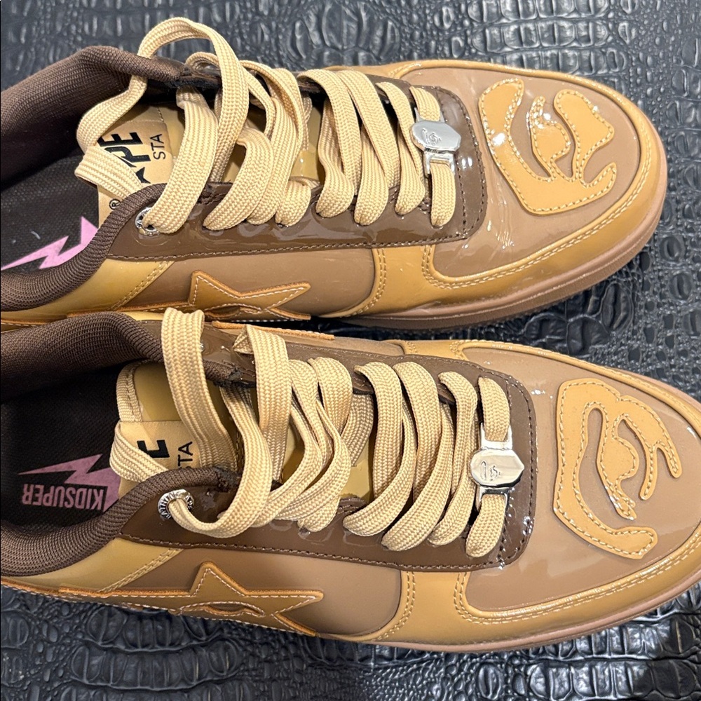 Bape STA Sneakers in Brown and Tan - Picture 5 of 6